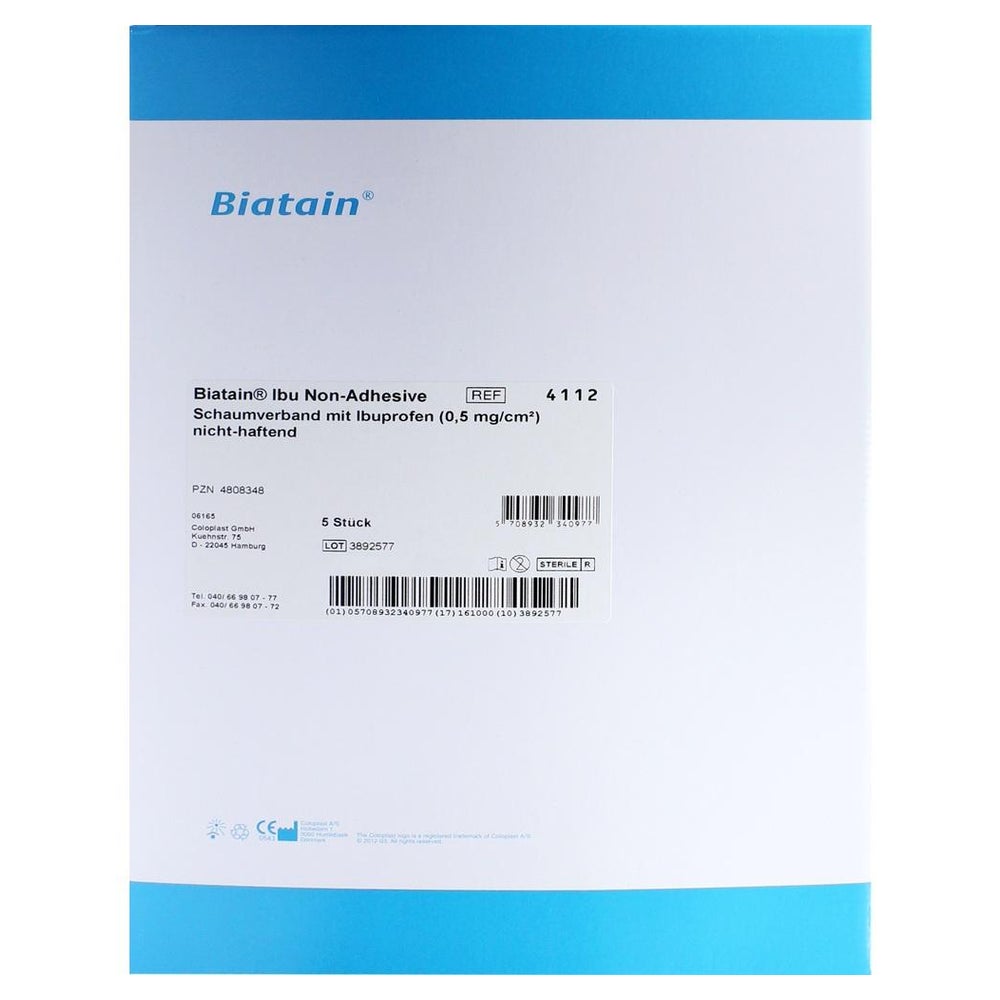 Biatain Ibu Schaumverband 10x20 cm nicht 5 St
