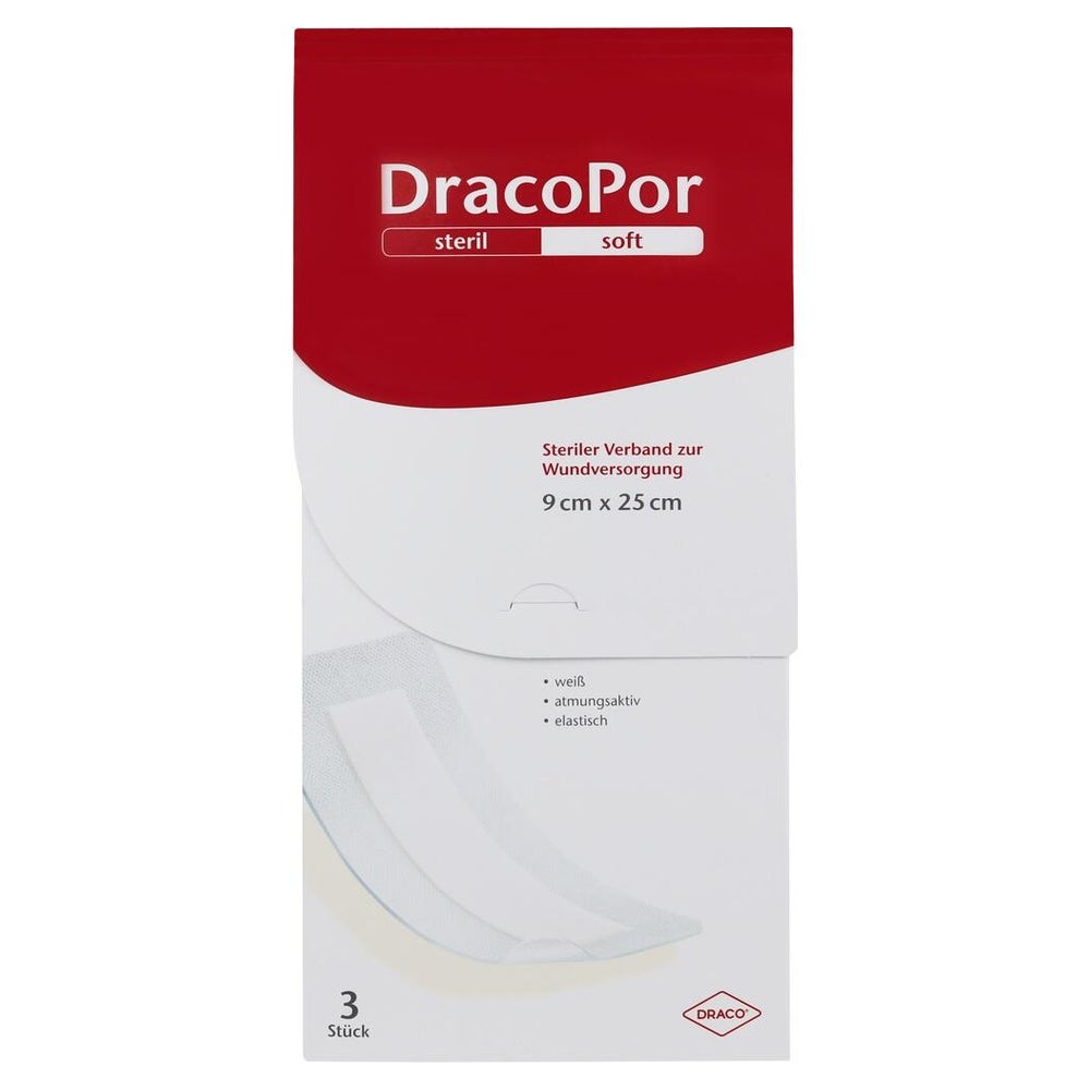 Dracopor Wundverband 9x25 Cm Steril 3 St