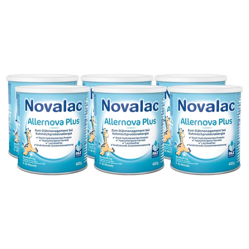 Novalac Allernova Plus Spezialnahrung 0-36 Mon.plv 6X400 g