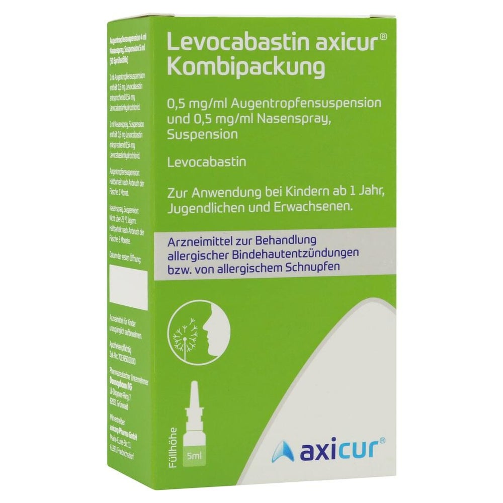 Levocabastin Axicur Kombi.0,5 Mg/ml 4ml At+5ml Nas 1 P