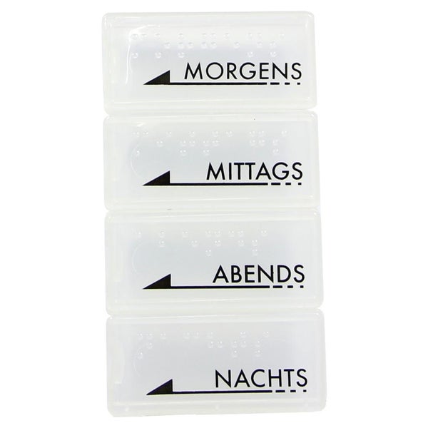 Tablettendose Mo/mi/ab/na M.blindenschr. 1 St