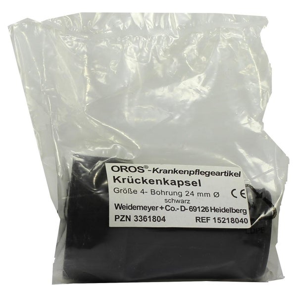 Krückenkapsel Gr.4 24 mm schwarz 1 St