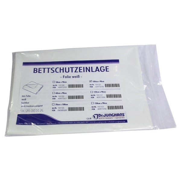 Bettschutzeinlage Folie 90x100 cm weiß 1 St