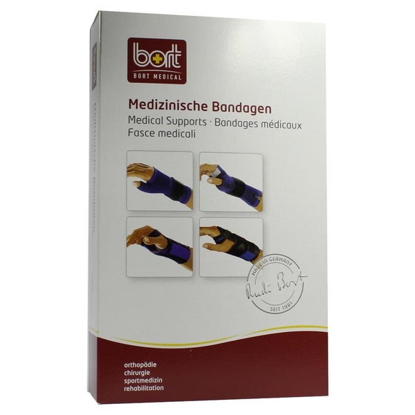 BORT Handgelenkstütze M.alu Band li.M bl 1 St