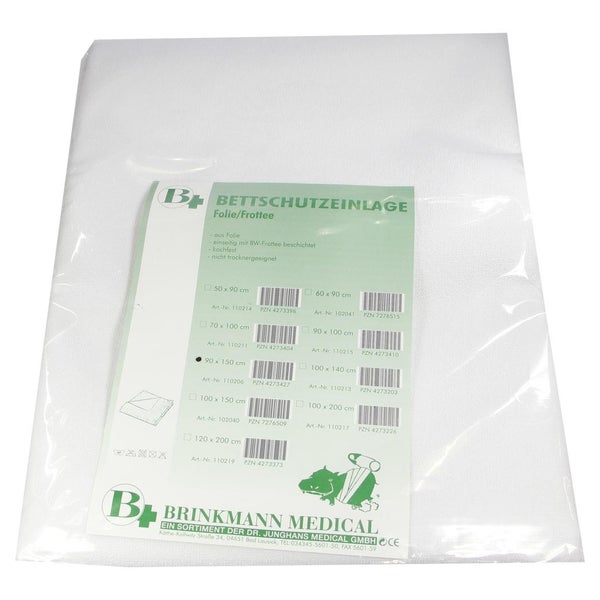 Bettschutzeinlage Folie Frottee 90x150 c 1 St