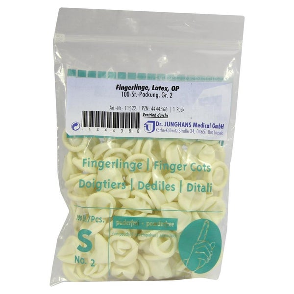 Fingerling OP Latex Gr.2 gerollt 100 St