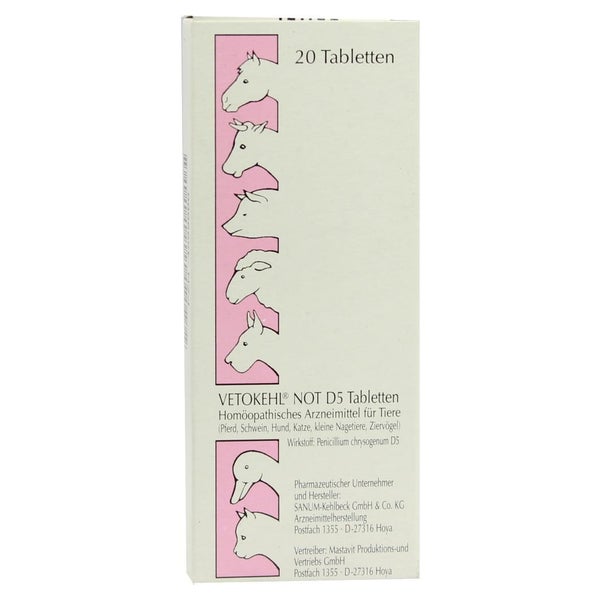 Vetokehl NOT. D 5 Tabletten vet. 20 St