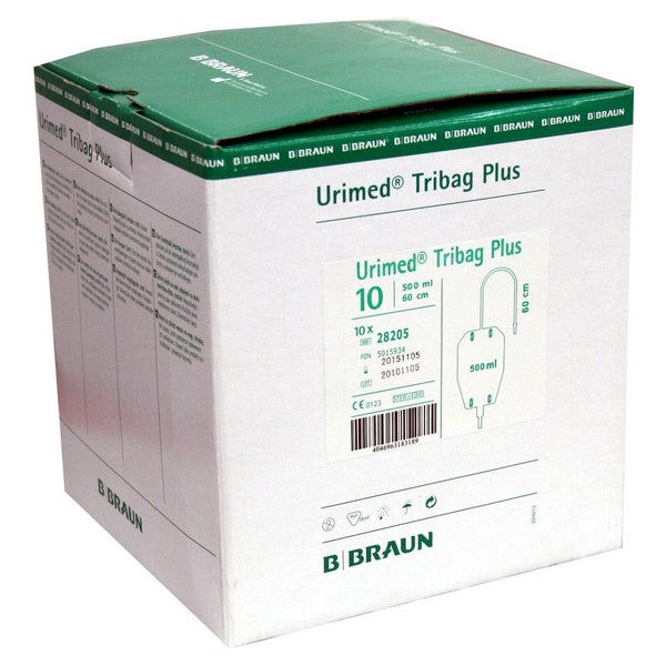 Urimed Tribag Plus Urinbeinbeutel 500ml 10 St