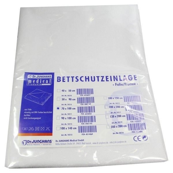 Bettschutzeinlage Folie Frottee 70x100 c 1 St