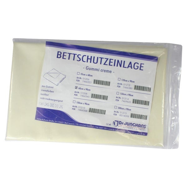 Bettschutzeinlage Gummi 60x90 cm creme 1 St
