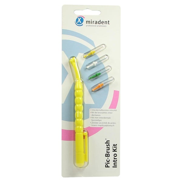 PIC Brush Intro Kit gelb 1 Griff+4 Bürst 1 P