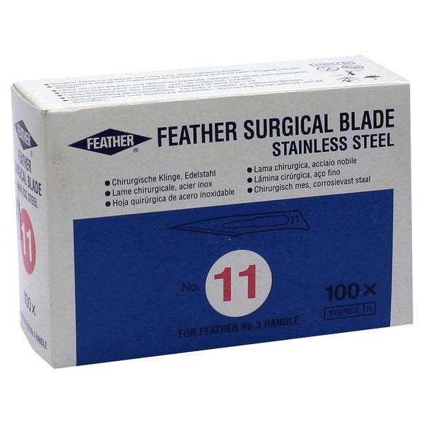 Skalpellklingen Einmal Fig.11 Feather 100 St