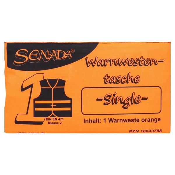 Senada Warnweste Orange Single Tasche 1 St