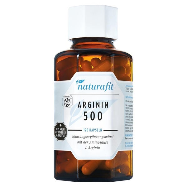 Naturafit Arginin 500 Kapseln 120 St