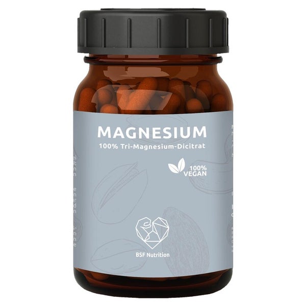 Bsf Nutrition Magnesium 100% Tri-mg-dicitrat Vegan 120 St