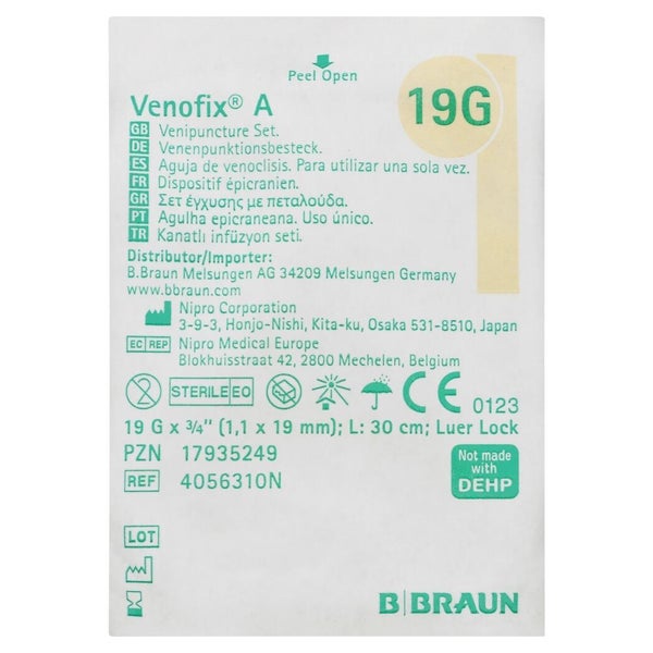 Venofix A Venenpunktionsb.19 G 1,1x19mm 1 St