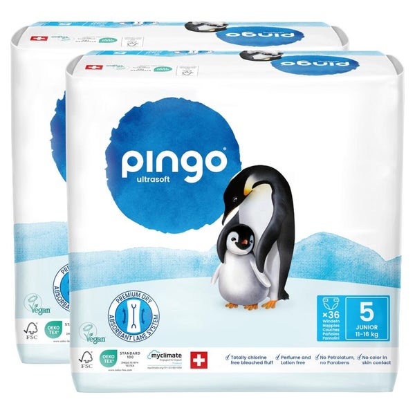 Bio Windeln Nr.5 Junior Jumbo 11-16 Kg Pingo Swiss 72 St
