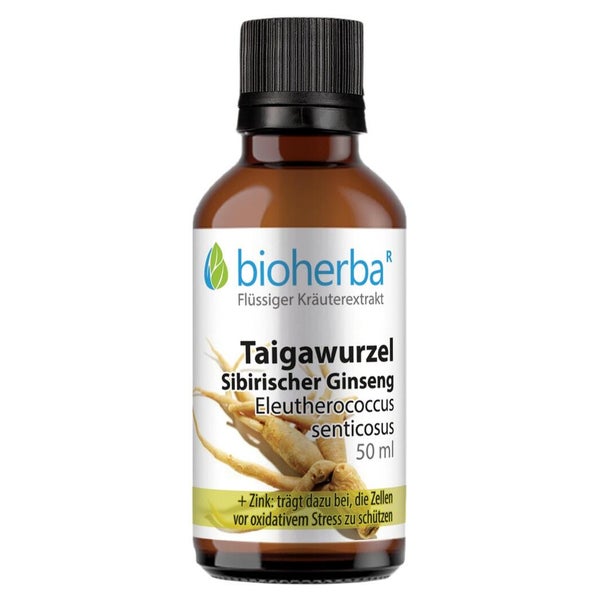 Bioherba Taigawurzel Sibirischer Ginseng Tropfen Tinktur 50 ml