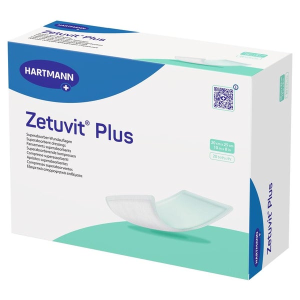 Zetuvit Plus Extrastarke Saugkompr.steril 20x25 Cm 20 St