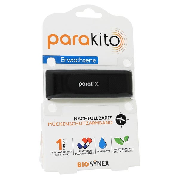 Para Kito Mückenschutz Armband Erw.schwarz 1 St