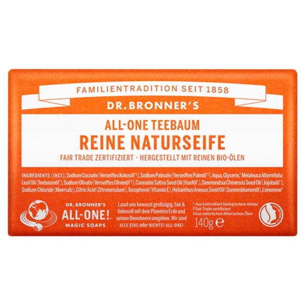 Dr.bronners Reine Naturseife Teebaum 1X140 g