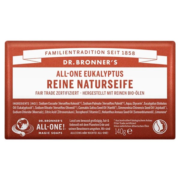 Dr.bronners Reine Naturseife Eukalyptus 1X140 g
