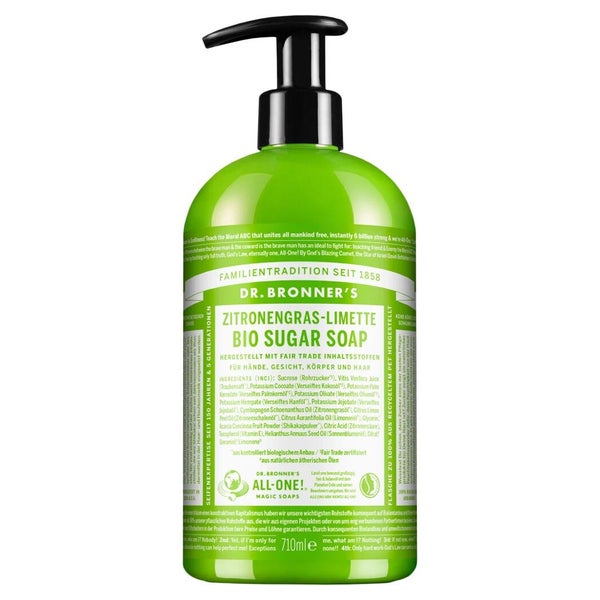 Dr.bronners BIO Sugar SOAP flü.Zitroneng 710 ml