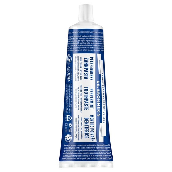 Dr.bronners Zahnpasta Pfefferminze 140 g