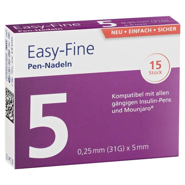 Easy-fine Pen-nadeln 5 Mm 31 G (0.25 Mm) 15 St
