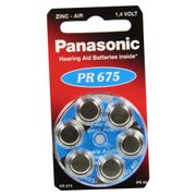 Produktabbildung: Batterien F.hörgeräte Panasonic PR675 6 St