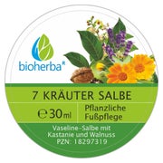 Bioherba 7-Kräuter Salbe Fußpflege mit Kastanie und Walnuss 30 ml