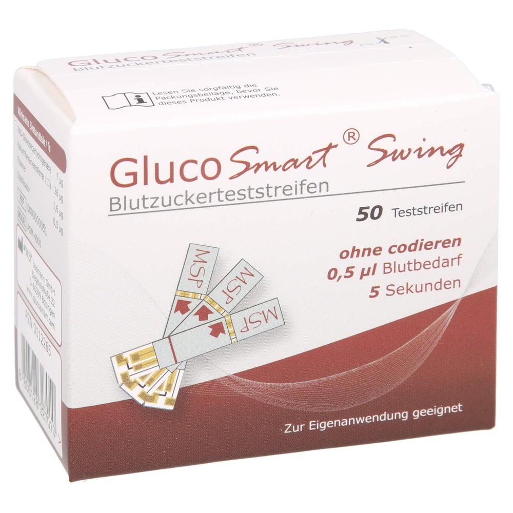 Glucosmart Swing Blutzucker Teststreifen 50 St