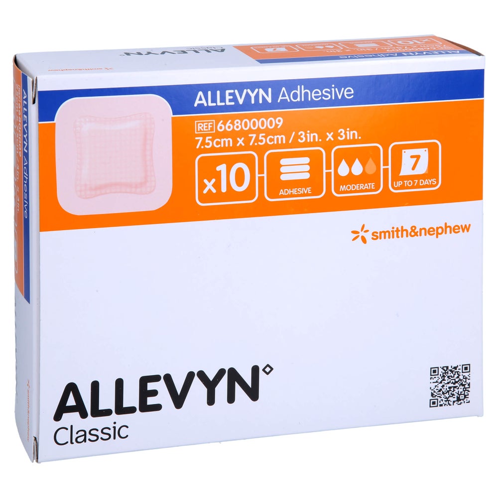Allevyn Adhesive 7,5x7,5 cm haftende Wun 10 St