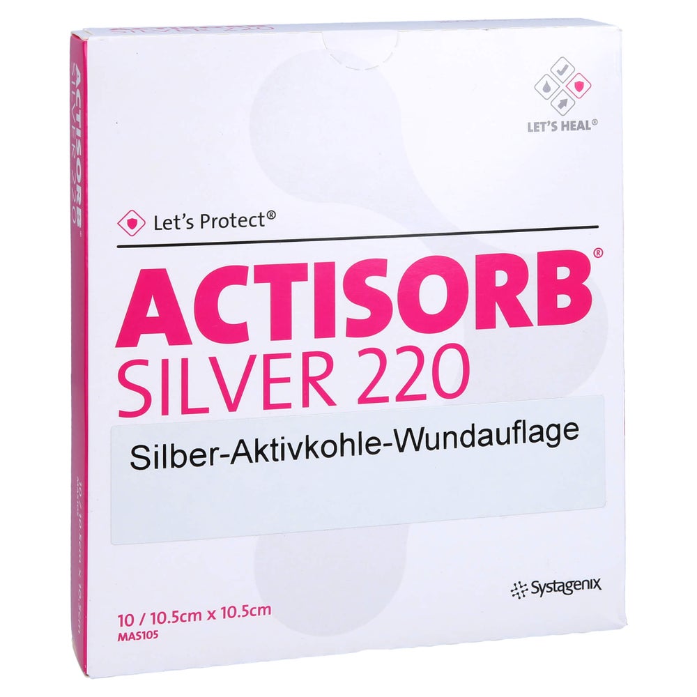 Actisorb 220 Silver 10,5x10,5 cm steril 10 St