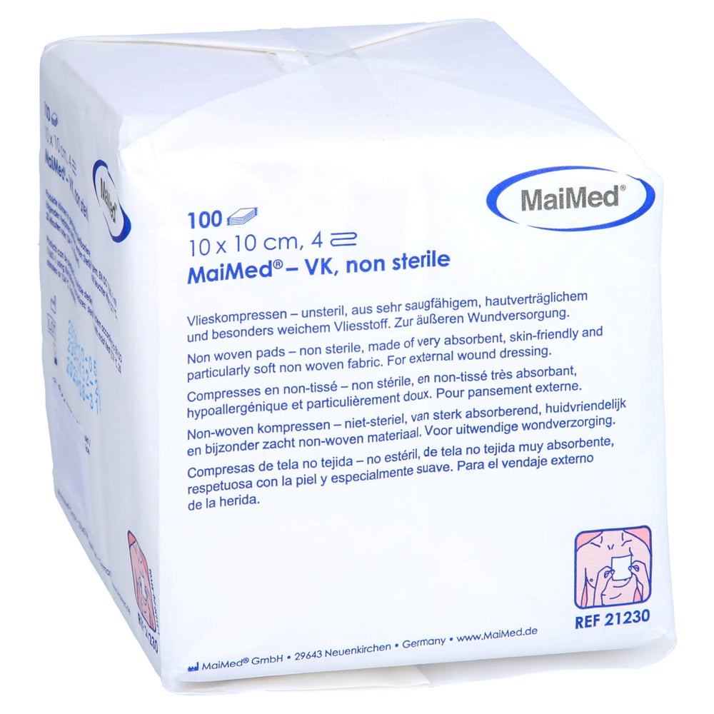 Vliesstoff-kompressen Unsteril 10x10 cm 100 St