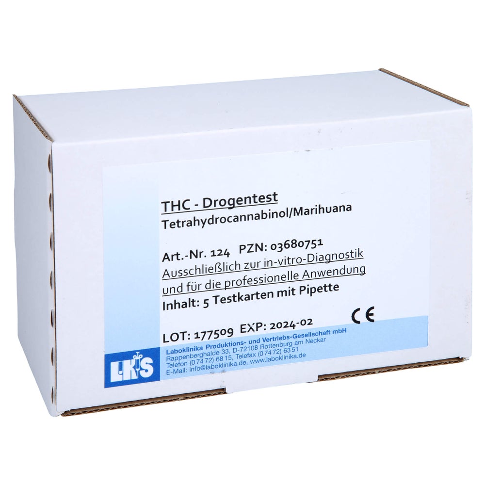 Drogentest Tetrahydrocann.single Card Ur 5 St