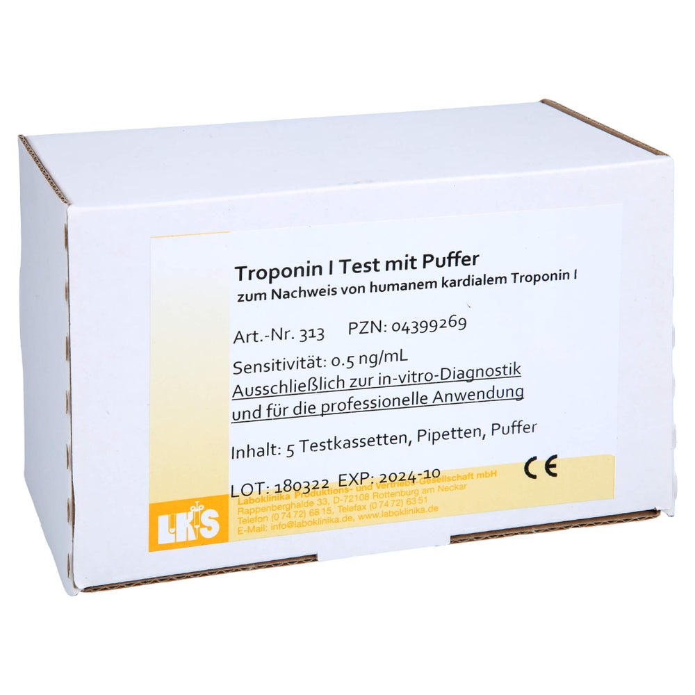 Troponin I mit Puffer Testkassetten 5 St