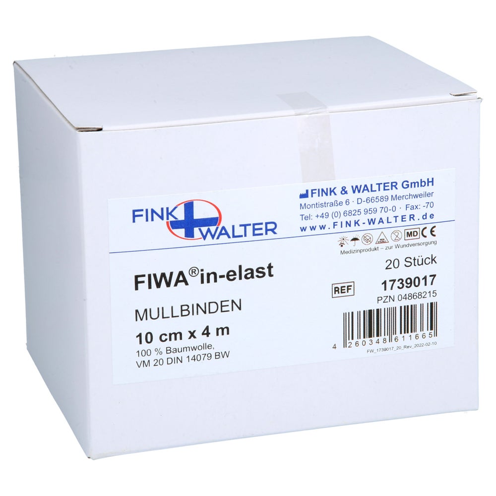 Mullbinden 10 cmx4 m 100% Baumwolle 20 St