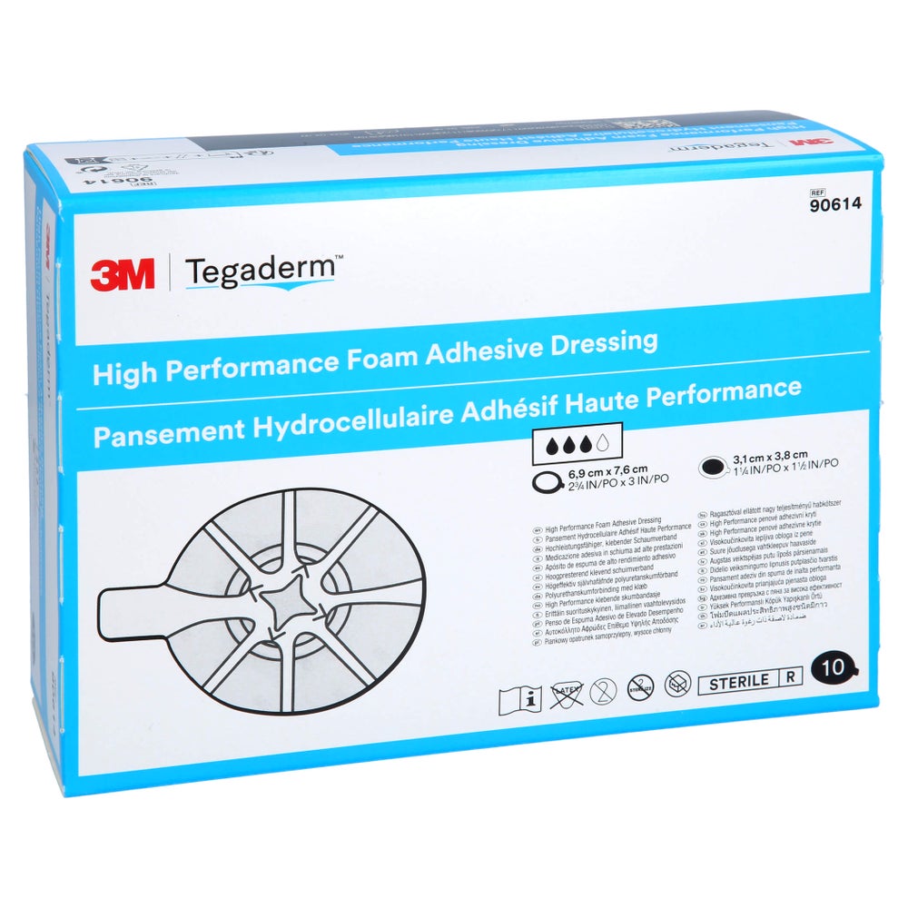 Tegaderm 3M Foam Adhesive 7x7,6 cm oval 10 St