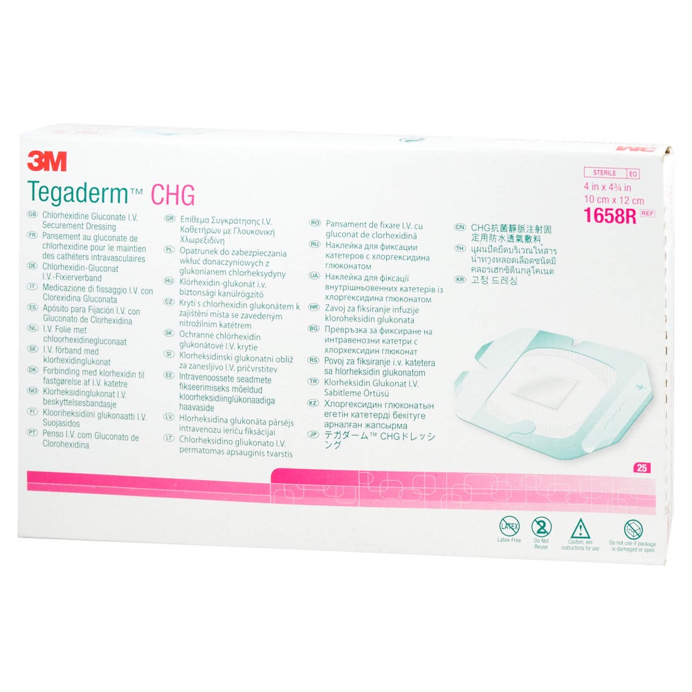 Tegaderm 3M CHG I.V. Fixierverb.10x12 cm 25 St