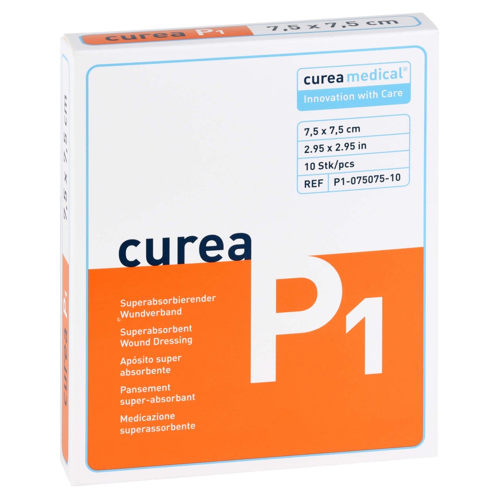 Curea P1 Superabsorb.wundauflage 7,5x7,5 10 St