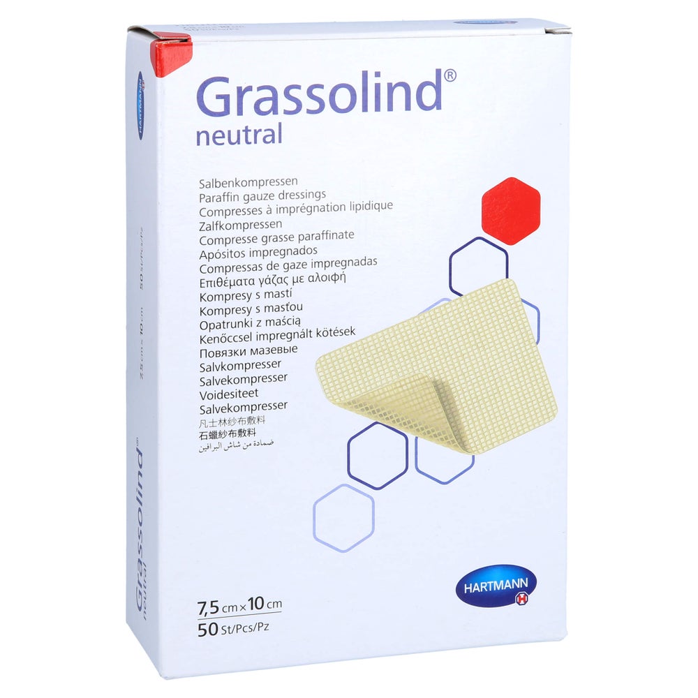 Grassolind Salbenkompressen 7,5x10 cm st 50 St