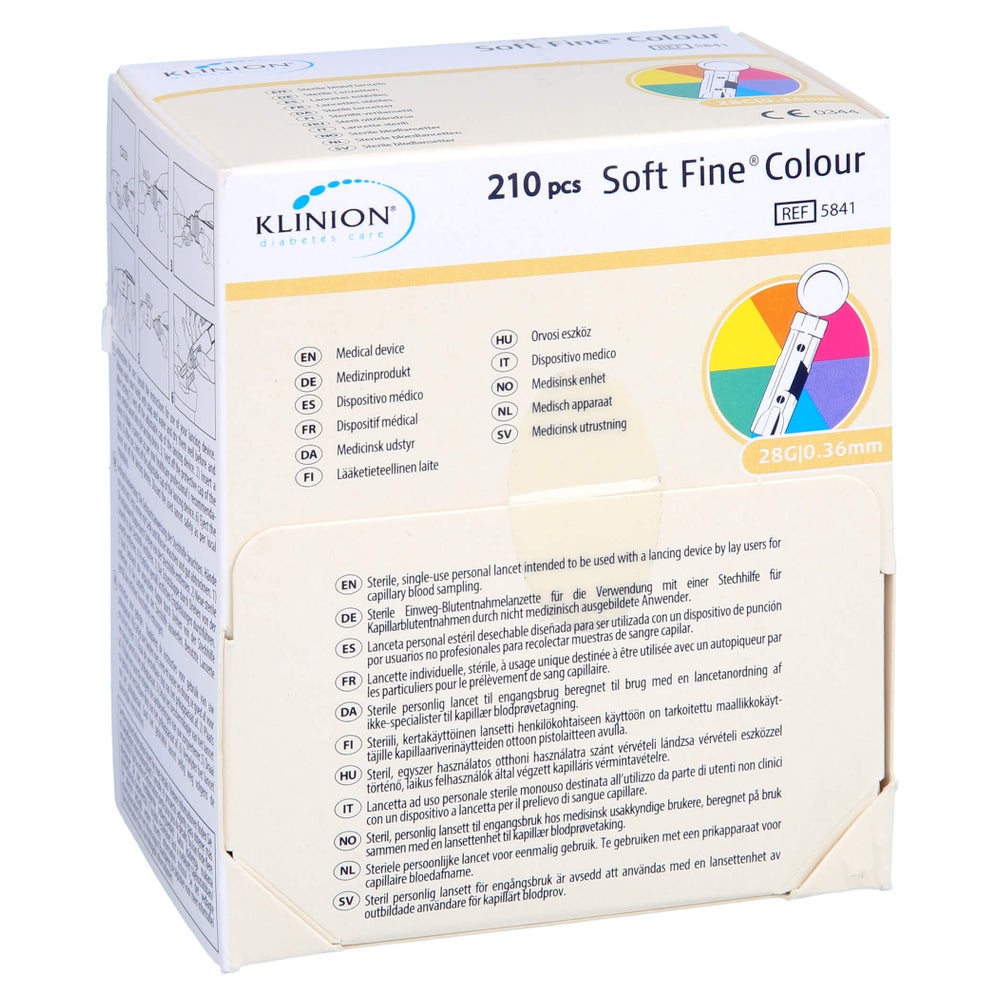 SOFT FINE Colour Lanzetten 28 G 0,36 mm 210 St