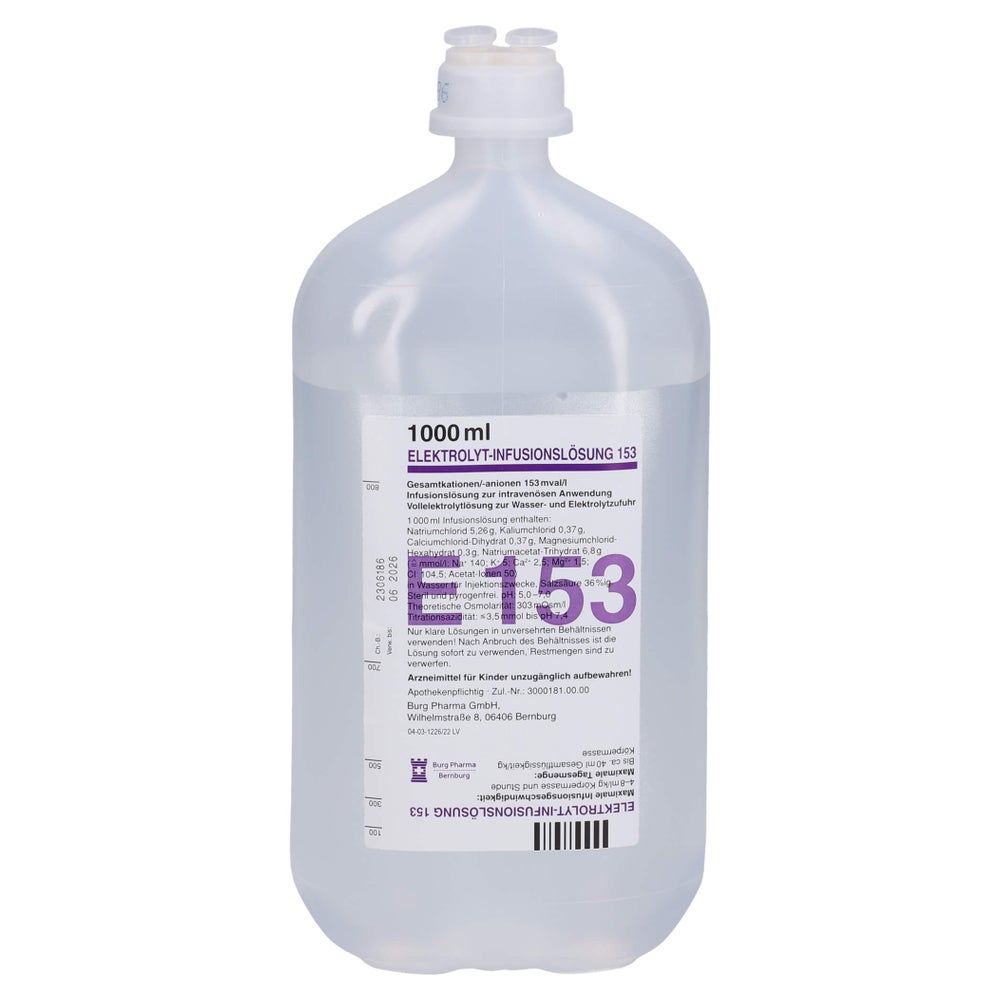 Elektrolyt Infusionslösung 153 PE-Flasche 10X1000 ml
