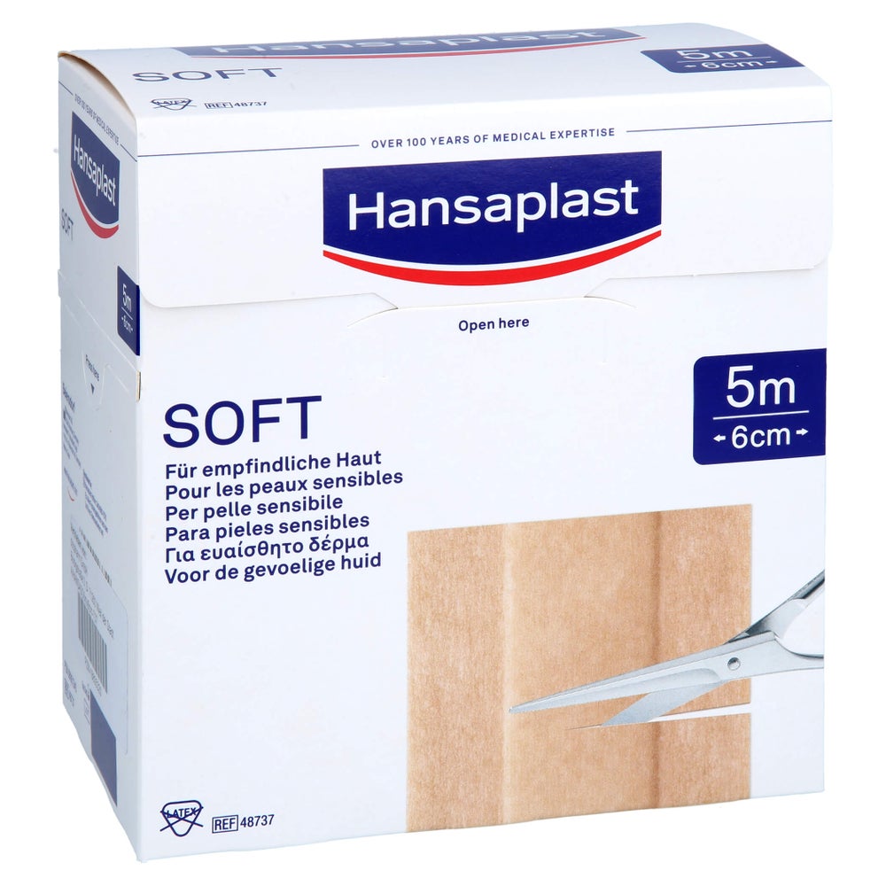 Hansaplast Soft Pflaster 6 cmx5 m Rolle 1 St