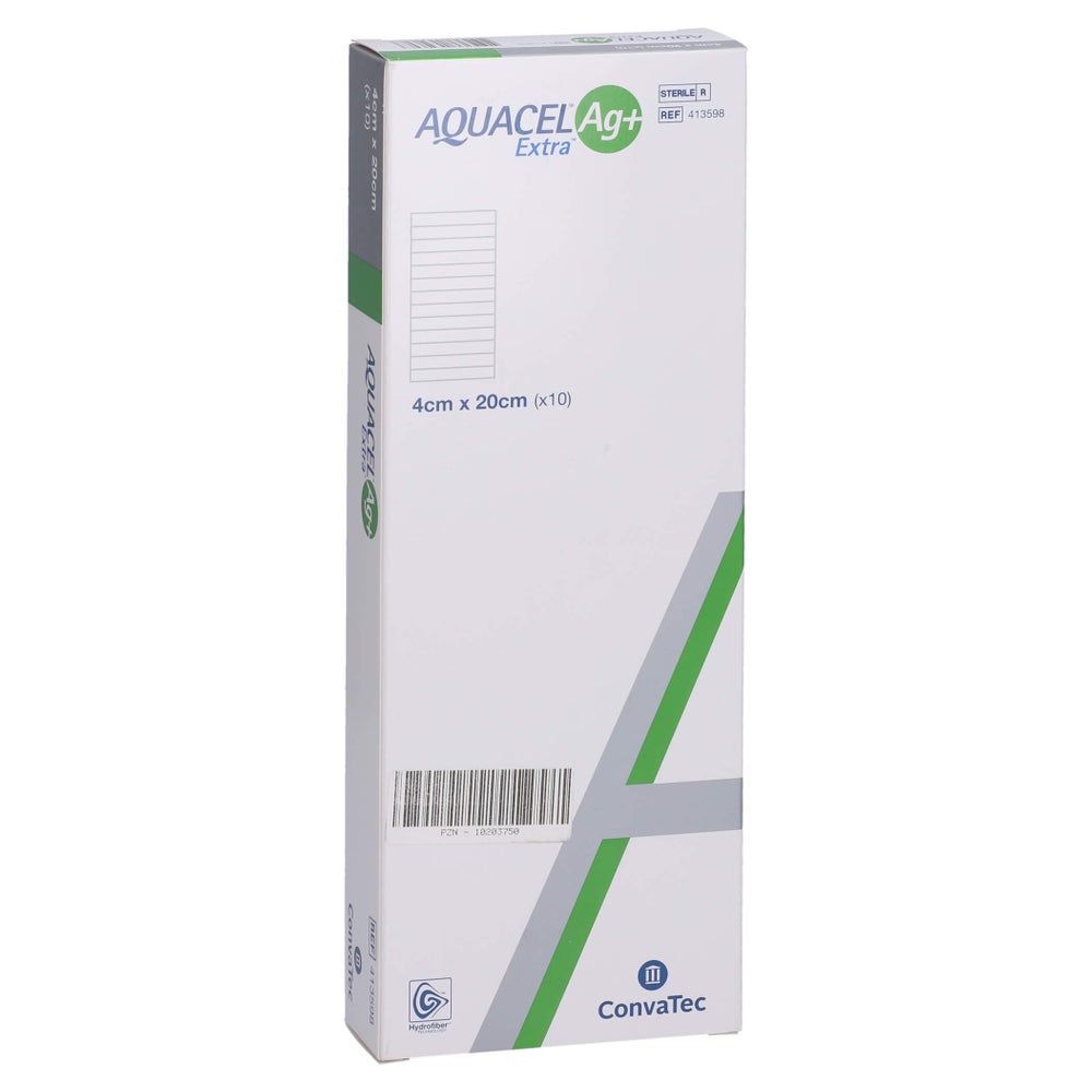 Aquacel Ag+ Extra 4x20 cm Kompressen 10 St