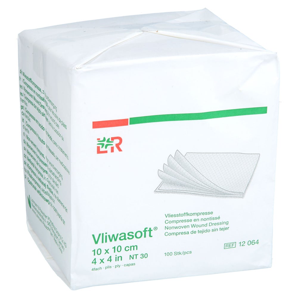 Vliwasoft Vlieskompressen Unsteril 10x10 Cm 4l. 100 St