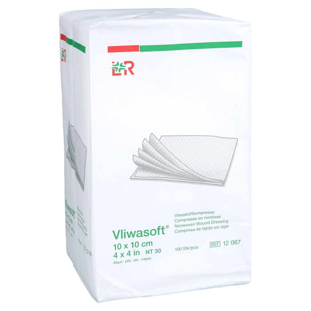 Vliwasoft Vlieskompressen Unsteril 10x10 Cm 6l. 100 St