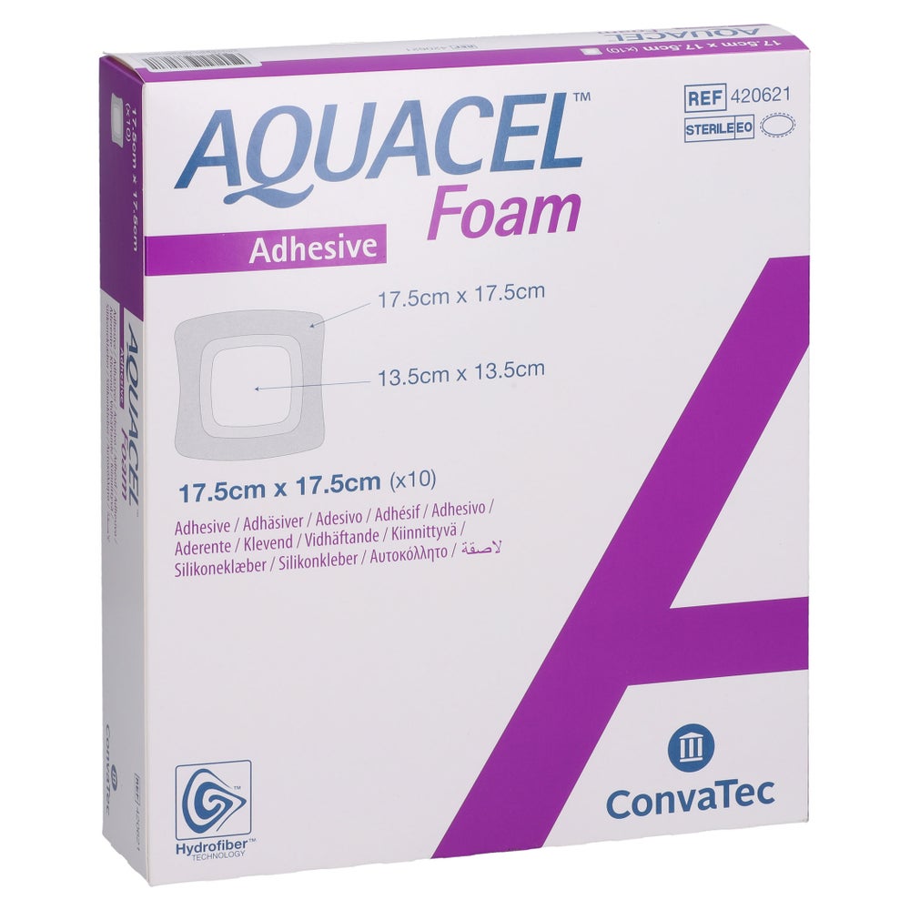 Aquacel Foam Adhäsiv 17,5x17,5 Cm Verband 10 St
