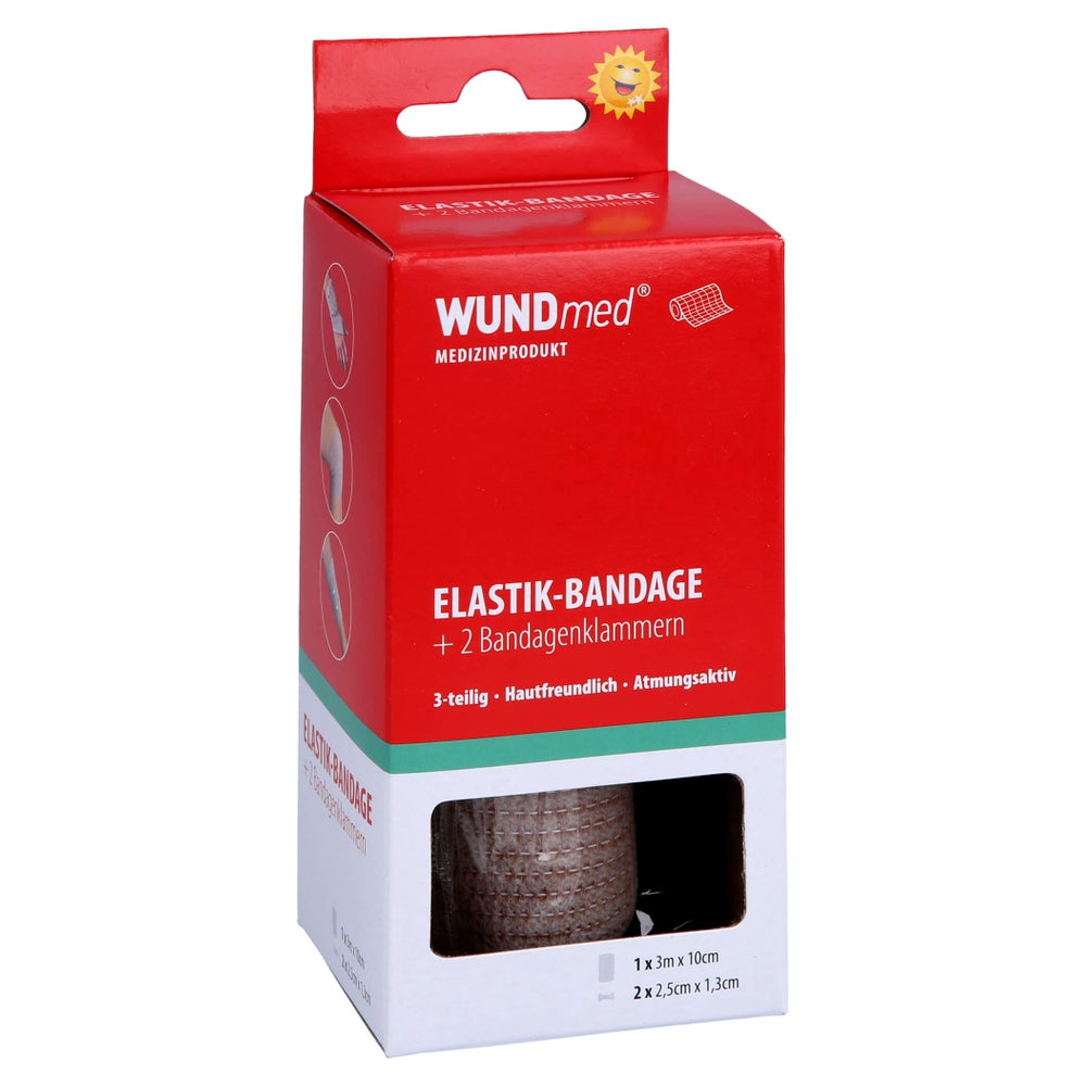 Elastik Bandage 10 cmx3 m mit Bandagekla 1 St